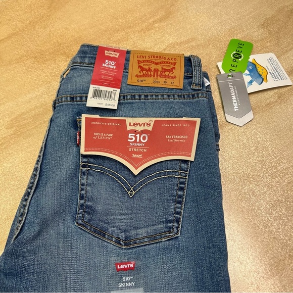 Levi’s Men’s Skinny Fit from Hip to Ankle Adjustable Waist Band Size 30x32 - Picture 3 of 8